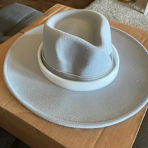 Kittenish Gray Flat Brim Hat